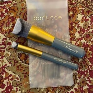 New Carlucce Makeup Brushes Luxury Stocking Stuffers Grey + Gold Ships fast!